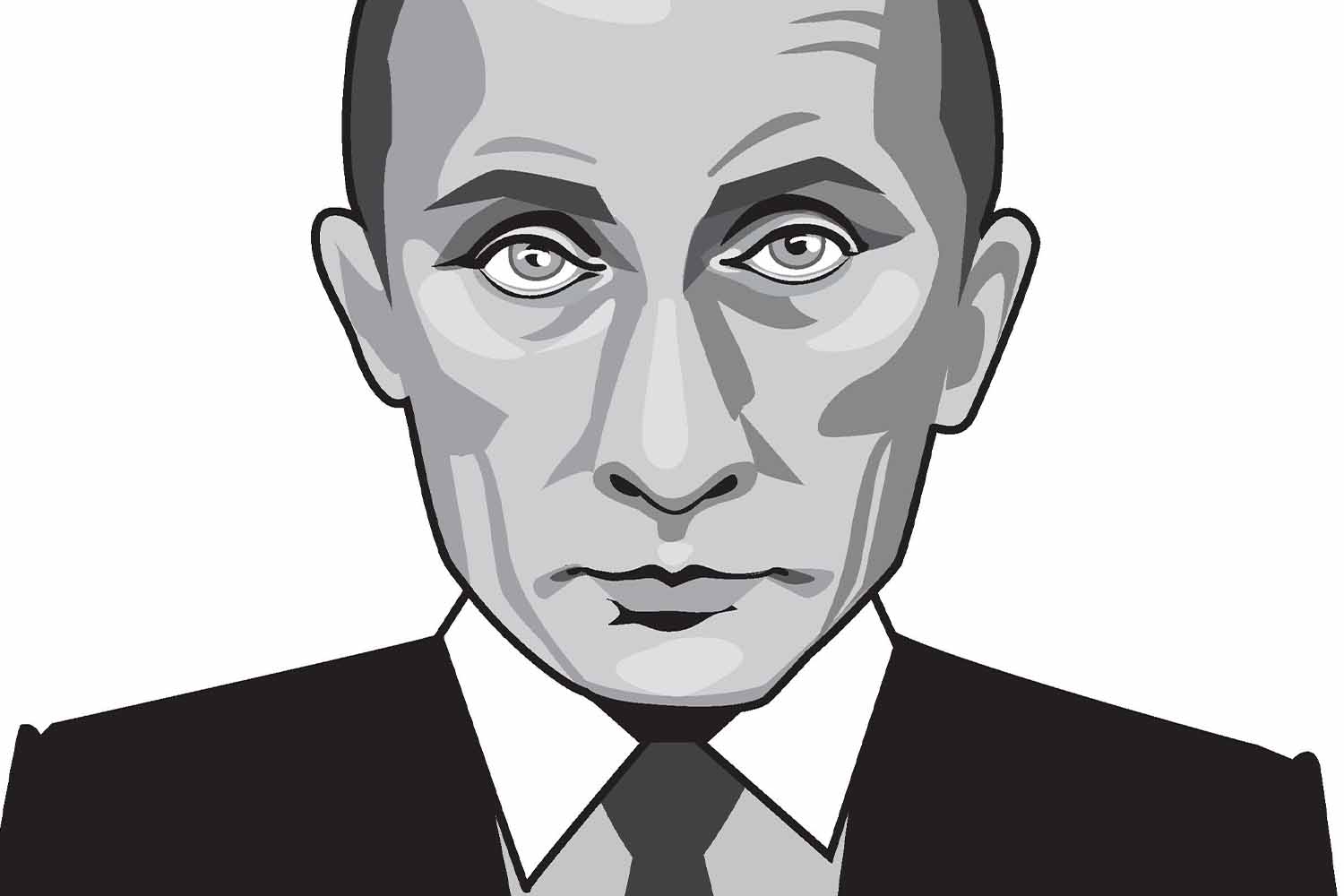 Путин в очках рисунок