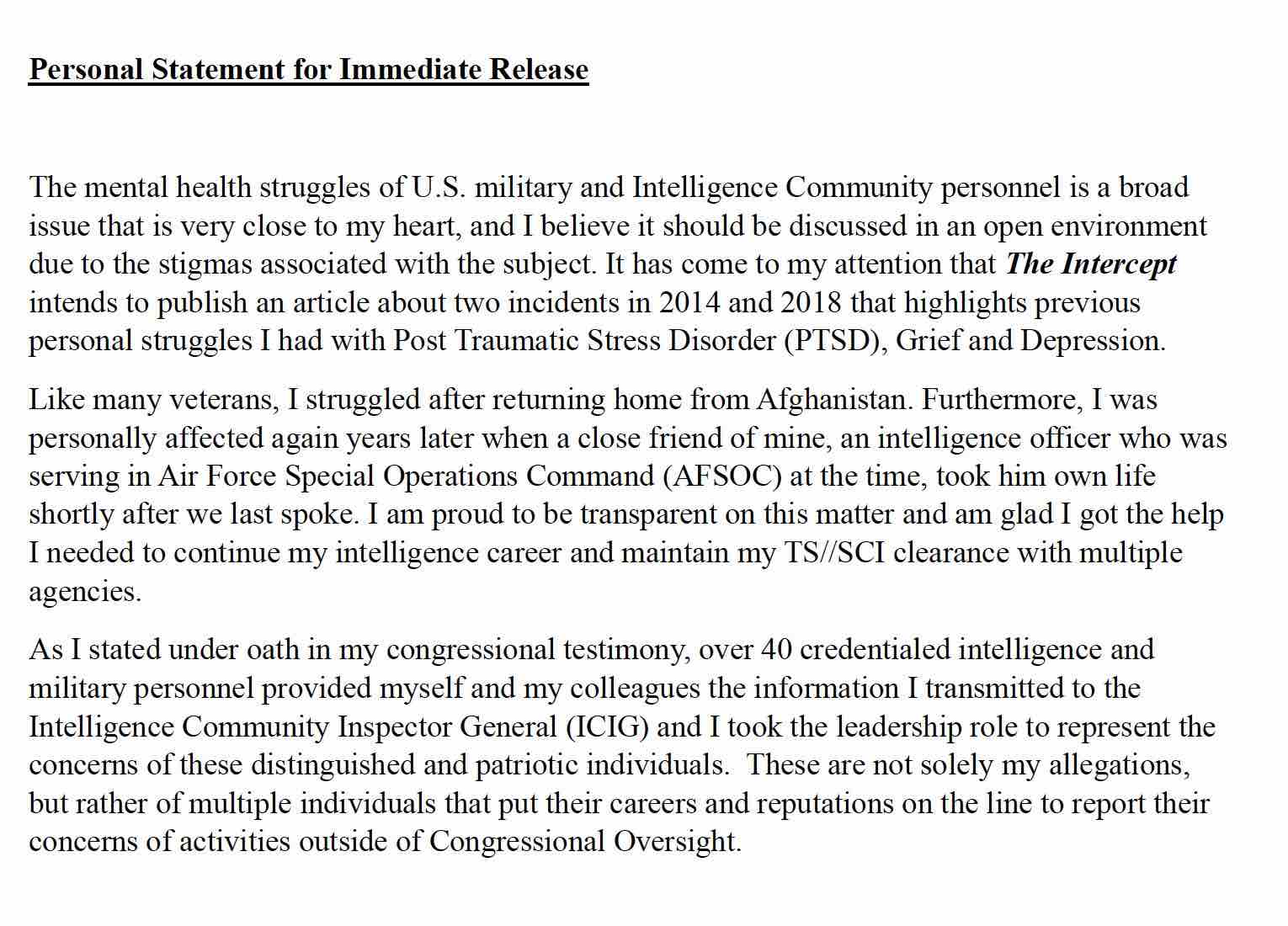 grusch statement
