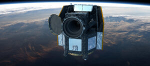 Artistic representation of the CHEOPS space telescope. © ESA / ATG medialab.