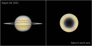 Since 2023, the decagon has continued to develop in what scientists believe may be a new atmospheric pattern on Saturn. Credit: NASA, ESA, STScI, Agustin Sánchez-Lavega (UPV), Amy Simon (NASA-GSFC), Michael Wong (UC Berkeley); Image Processing: Alyssa Pagan